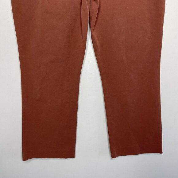 THEORY Womens Straight-Leg Crop Pants 4 Double-Stretch Chino Terra-Cotta Brown - Picture 6 of 8